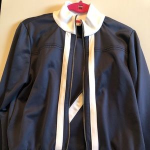 Zara navy athleisure co-ord. Jacket L, pants XL. Never worn. Like new.